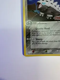 Lairon 32/108 Reverse Holo EX Power Keepers Stamped Pokemon Card 2007 NM - Image 5