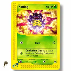 Koffing 114/165 - 2002 Expedition e-Reader Non Holo Pokemon Card LP - Image 1