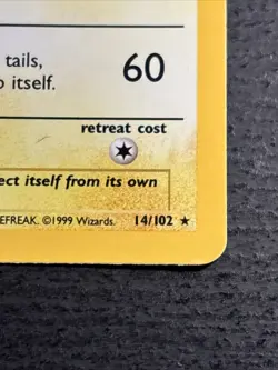 Raichu 14/102 Pokemon TCG Base Set Holo Foil Rare Vintage Card Lightly Played LP - Image 4