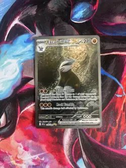 Pokemon TCG Excadrill EX 168/086 Black Bolt Special Illustration Rare Card - Image 1