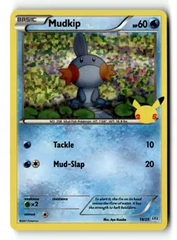 Pokemon Card Mudkip - 19/25 Holo LP McDonald's 25th Anniversary Promos 19/25 - Image 1