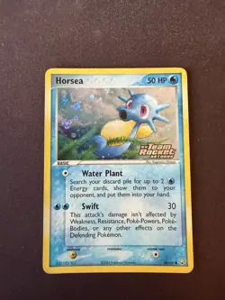 Pokemon TCG Horsea EX Team Rocket Returns 58/109 STAMPED Reverse Holo Common - Image 1