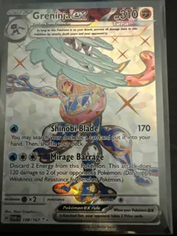 Greninja EX 198/167 Full Art NM/M Twilight Masquerade Pokemon Card - Image 1