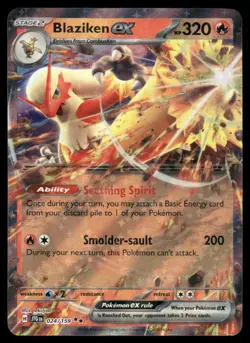 Blaziken EX Journey Together Double Rare Pokemon Card 024/159 (NM) - Image 1