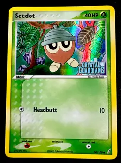 Seedot 60/100 LP Reverse Holo Stamped Pokemon TCG Card ex Crystal Guardians - Image 1