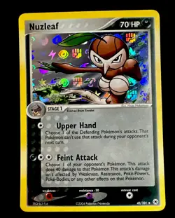 Nuzleaf 45/101 LP Pokemon Reverse Holo EX Hidden Legends Vintage Card - Image 1