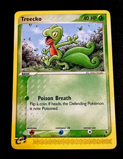 Treecko 75/109 LP EX Ruby & Sapphire Vintage Pokemon Card Light Play - Image 1