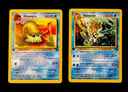 Pokemon TCG Fossil Omanyte Omastar Magmar 1st Edition WOTC MP Cards 1999 - Image 1