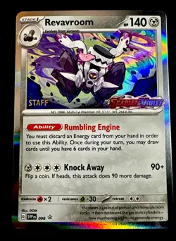 Revavroom SVP 008 NM Scarlet & Violet Staff Promo Pokemon Card - Image 1