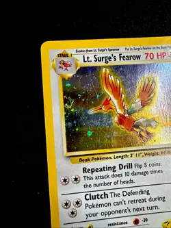 Lt. Surge's Fearow 7/132 MP+ Vintage Pokemon Card Gym Heroes Holo - Image 2