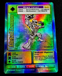 MetalEtemon 1st Edition LP Rare HOLO FOIL Card Bo-27 Bandai 1999 Light Play - Image 1