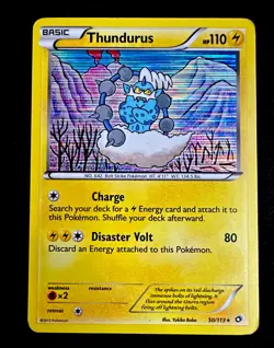 Thundurus 50/113 LP Holo Rare B&W Legendary Treasures Pokemon Card TCG 2013 - Image 1