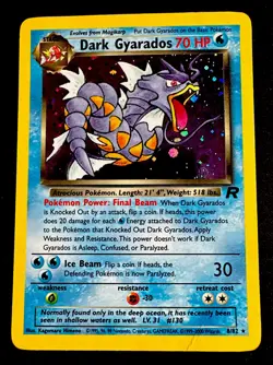 Dark Gyarados 8/82 MP Team Rocket Holo Unlimited Pokemon Card Moderate Play - Image 1