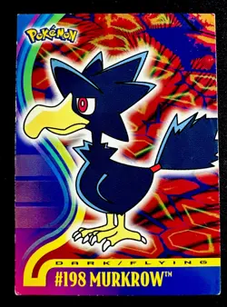 Murkrow # 198 MP 1999 Topps Johto Series 1 Pokemon Card Moderate Play - Image 1