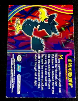 Murkrow # 198 MP 1999 Topps Johto Series 1 Pokemon Card Moderate Play - Image 2