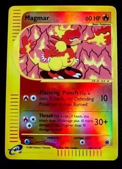 Magmar 86/146 NM Reverse Holo Pokemon 2002 Expedition Vintage Card - Image 1