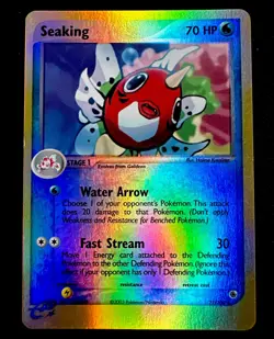 Seaking 21/109 NM EX Ruby and Sapphire Reverse Holo Rare Pokemon Card - Image 1