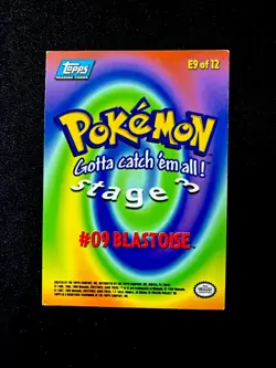 Blastoise #09 TOPPS SERIES E9 OF 12 BLUE LOGO Pokemon Card TCG Non Holo MP - Image 2