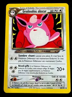 Grodoudou obscur 40/105 LP Neo Destiny Francais Pokemon Card Light Play - Image 1
