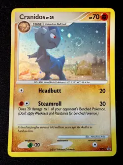 Cranidos DP07 Holo SWIRL Diamond and Pearl Promo Pokemon Card - Image 1