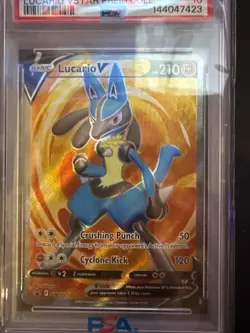 Lucario V SWSH213 SWSH: Sword & Shield Promo Cards Holo PSA 10 - Image 2