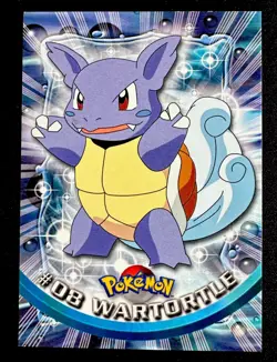 Wartortle 08 NM Topps Series 1 Near Mint Pokemon Card Black Logo - Image 1