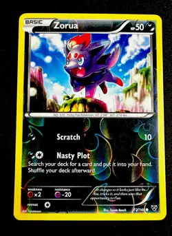 Zorua XY #72 LP Reverse Foil Pokemon Card Light Play - Image 1