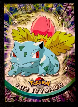 Topps Series 1 Ivysaur 02 LP Pokemon Card Black Logo - Image 1
