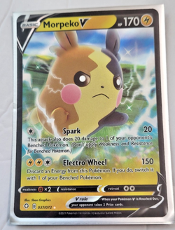 MORPEKO V 037/072 FULL ART ULTRA RARE HOLO SHINING FATES POKEMON CARD TCG - Image 1