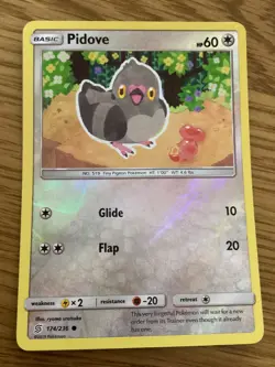 Pidove Pokemon Card 174/236 Reverse Holo- Used -Sun & Moon-Unified Minds - Image 1