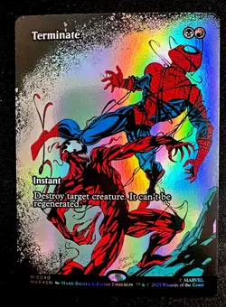 MTG: Spider-Man - Terminate (Borderless) Eternal-Legal Foil M 0040 - Image 1