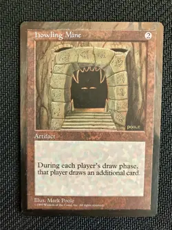 Howling Mine (MTG 5th Edition) ALTERED in floating border style hand painted! - Image 1