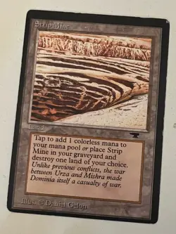 Magic the Gathering MTG Antiquities Strip Mine (NO HORIZON) LP (Beta Bob) - Image 1