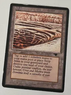Magic the Gathering MTG Antiquities Strip Mine (NO HORIZON) MP (Beta Bob) - Image 1
