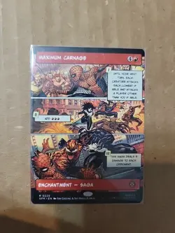 MTG magic SPIDERMAN spm BORDERLESS SAGA MAXIMUM CARNAGE #225 RARE panel - Image 1