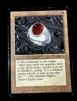 Aladdin's Ring MP MTG Arabian Nights Vintage Magic The Gathering Card - Image 1