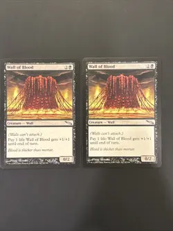 2x Wall of Blood Mirrodin NM UP Magic Mtg - Image 1