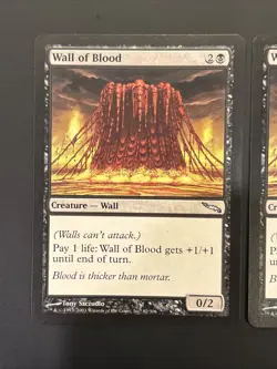 2x Wall of Blood Mirrodin NM UP Magic Mtg - Image 2