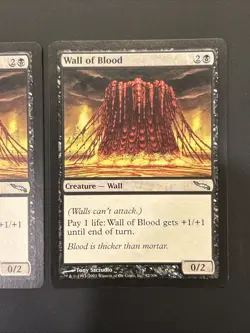 2x Wall of Blood Mirrodin NM UP Magic Mtg - Image 3