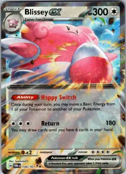 Blissey ex 134/167 Double Rare Twilight Masquerade Pokemon Near Mint - Image 1