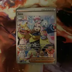 Iono Pokemon TCG Paldea Evolved Holo Ultra Rare Full Art Card - Image 1