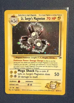 Lt. Surge's Magneton - 8/132 - Pokemon Gym Heroes Holo Rare Card HP - Image 1