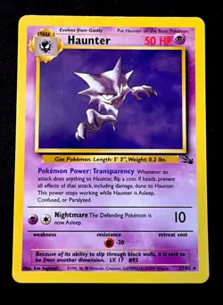 Pokemon TCG Haunter Fossil 21/62 Unlimited Regular Non-Holo Card WOTC LP - Image 1
