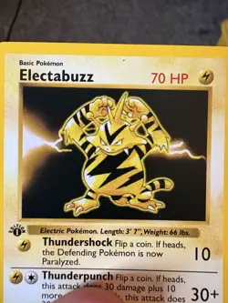Pokemon Electabuzz 70 HP Base Set Shadowless 1st Edition Rare 20/102 Regular - Image 2