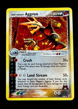 Team Magma's Aggron 7/95 MP Team Magma vs Team Aqua Holo Vintage Pokemon - Image 1