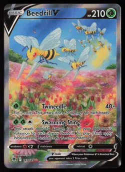 Beedrill V 161/189 Ultra Rare Astral Radiance Pokemon Near Mint - Image 1