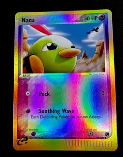 Natu 69/100 MP EX Sandstorm Reverse Holo 2003 Pokemon Card MODERATE PLAY - Image 1