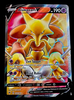 Alakazam V 172/185 NM Vivid Voltage Ultra Rare Full Art Pokemon Card - Image 1