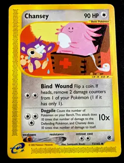 Chansey 72/165 MP Expedition Non Holo Vintage Pokemon Card - Image 1