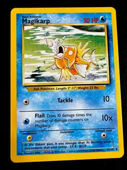 Magikarp 35/102 LP Base Set Unlimited Pokemon TCG 1999 Light Play - Image 1